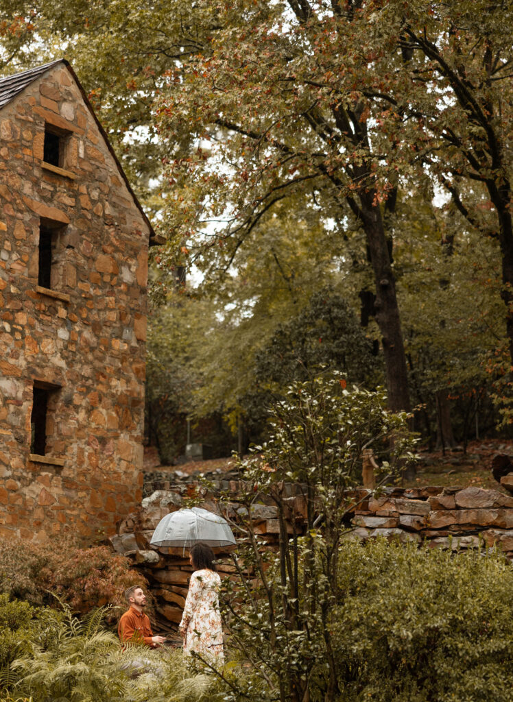 Romantic Proposal at Old Mill in Arkansas