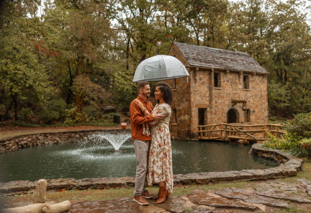 Romantic Proposal at Old Mill in Arkansas