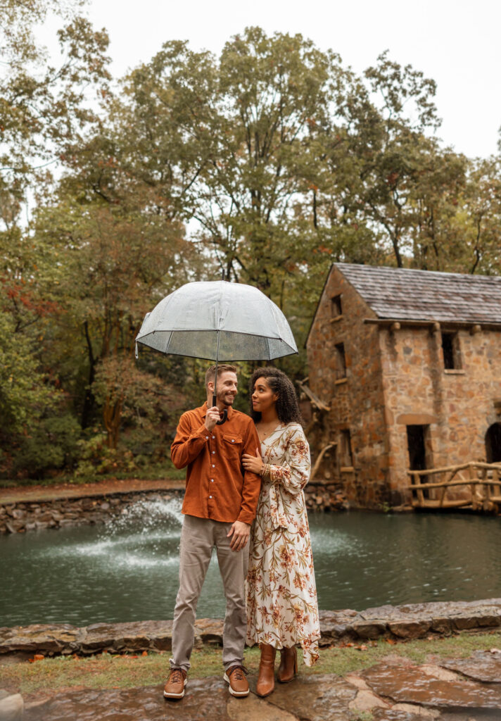 Romantic Proposal at Old Mill in Arkansas