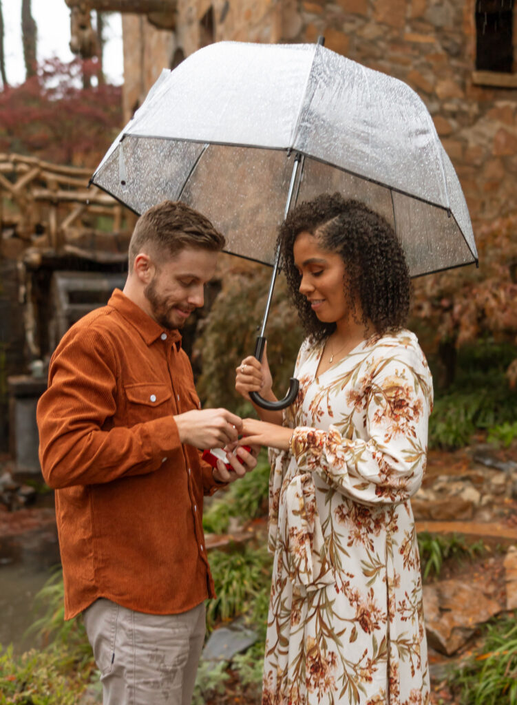 Romantic Proposal at Old Mill in Arkansas