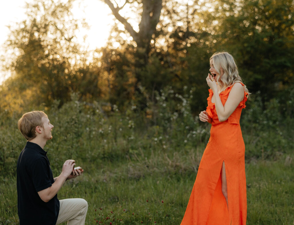 proposal pictures golden hour