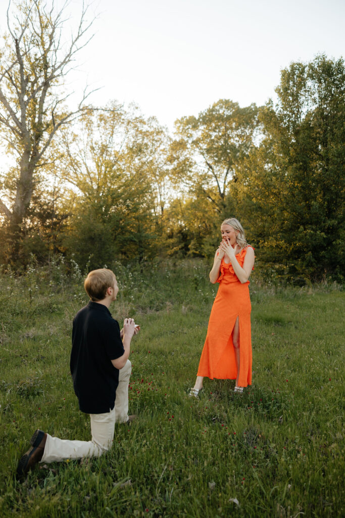 golden hour proposal pictures NWA