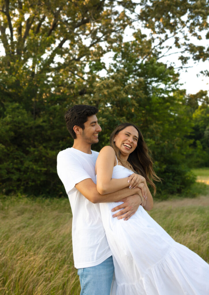 candid couple poses arkansas engagement photographer