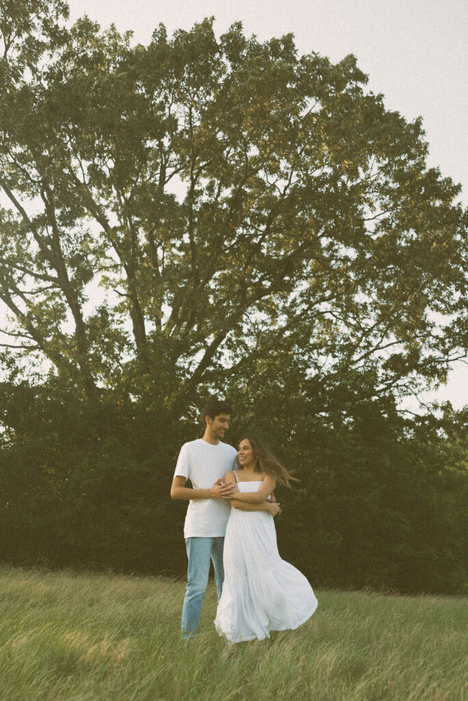 documentary style couples photoshoot in the spring