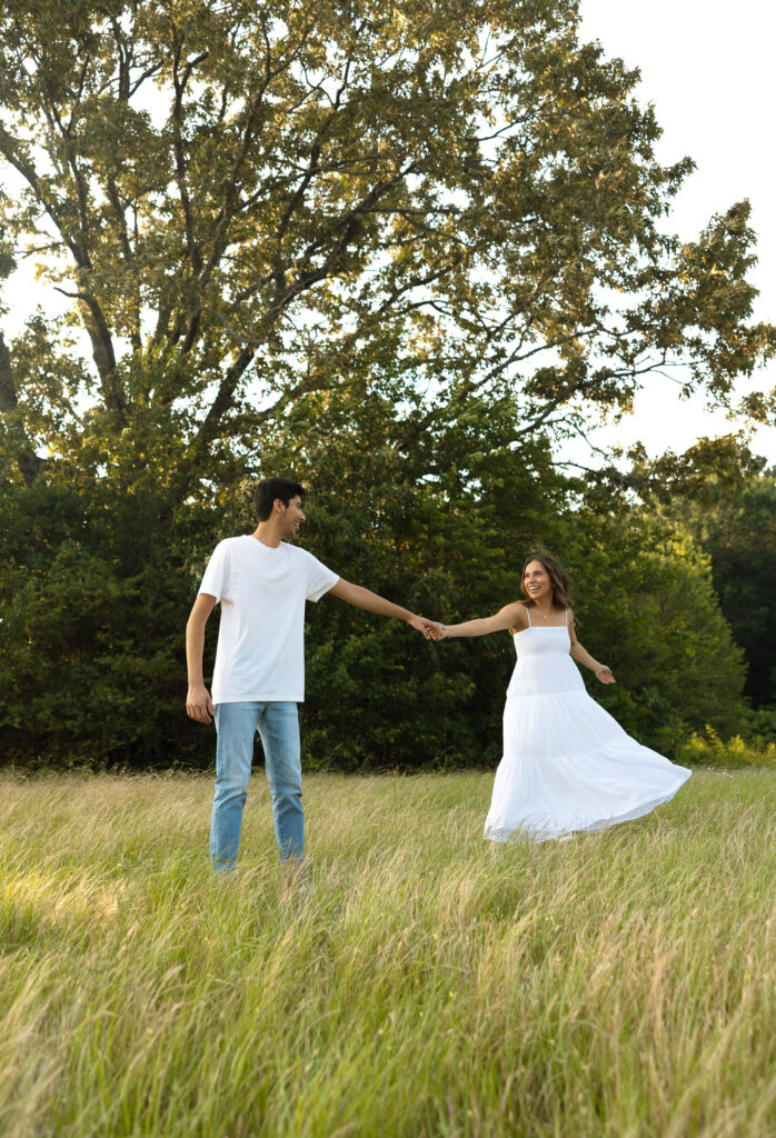 documentary style couples photoshoot in the spring