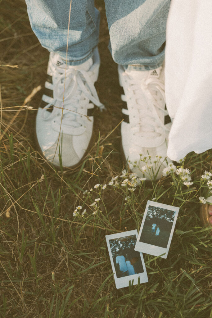 polaroid engagement photos