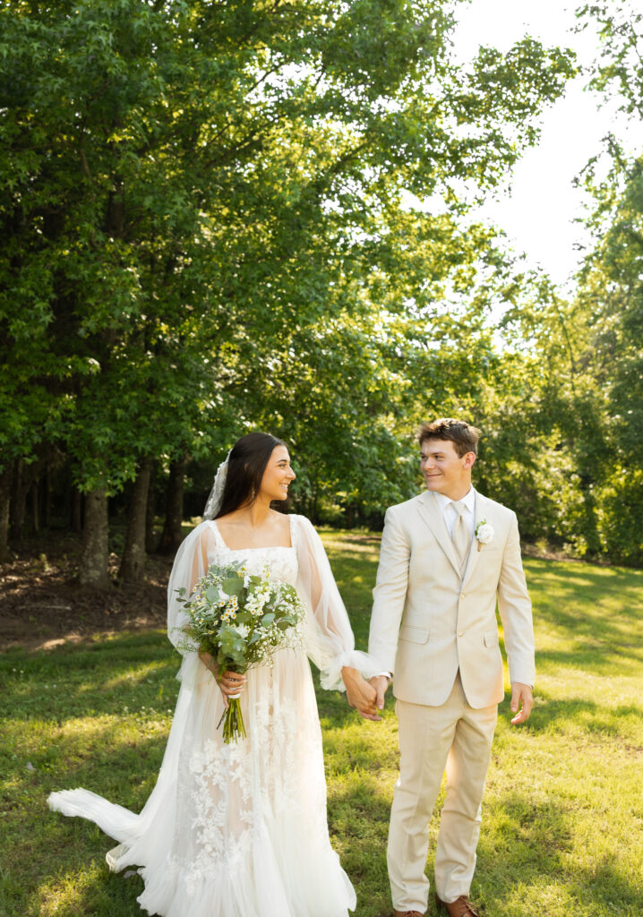 documentary style wedding photos with bride and groom