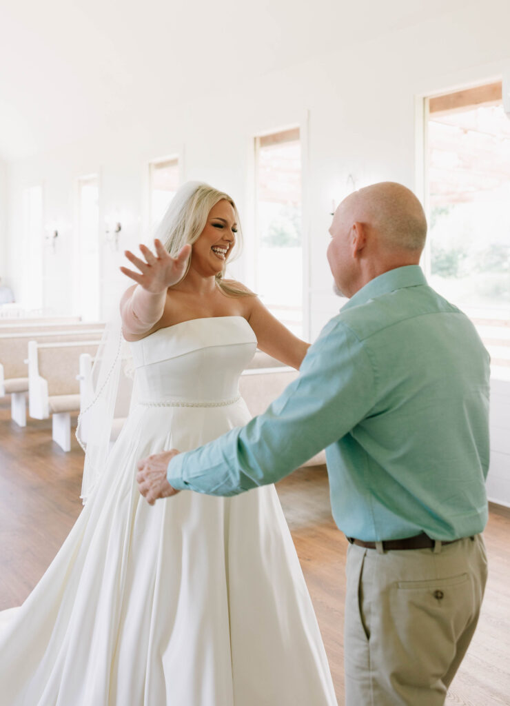 first look wedding photos indoors