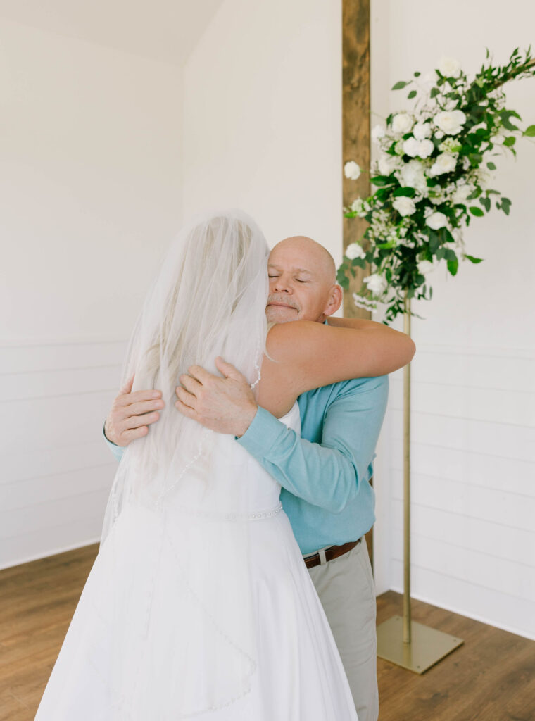 first look wedding photos indoors