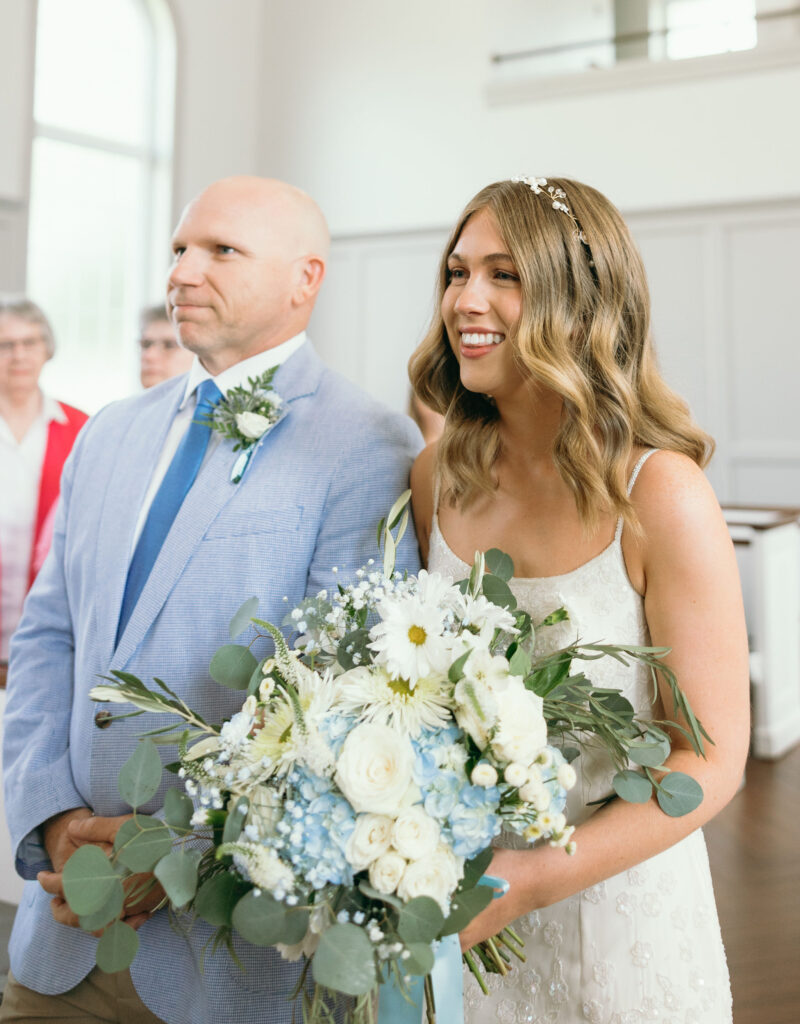 bride walking down the aisle