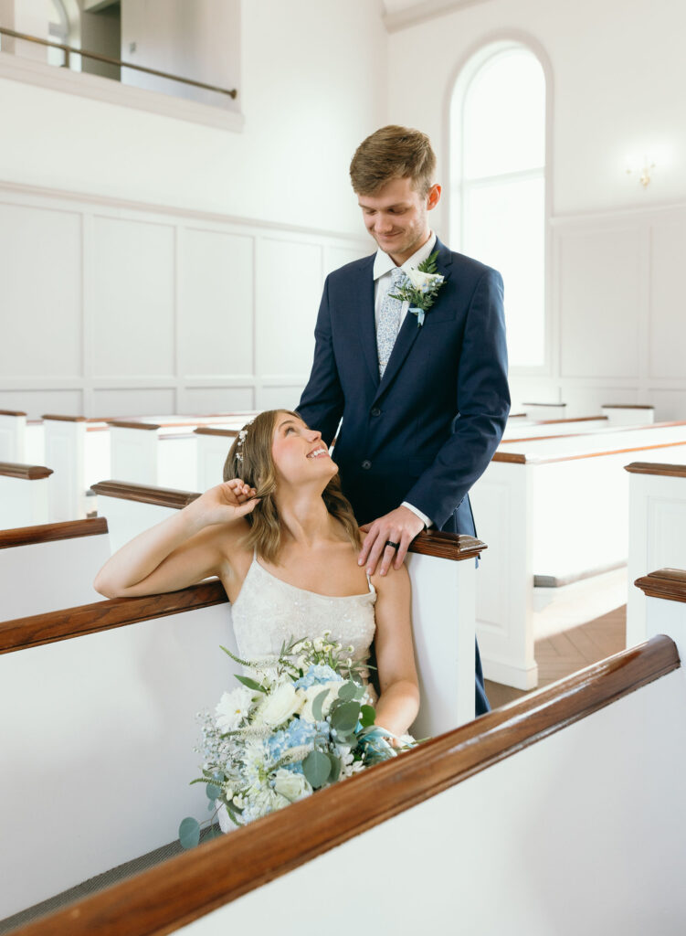 unique indoor wedding portraits