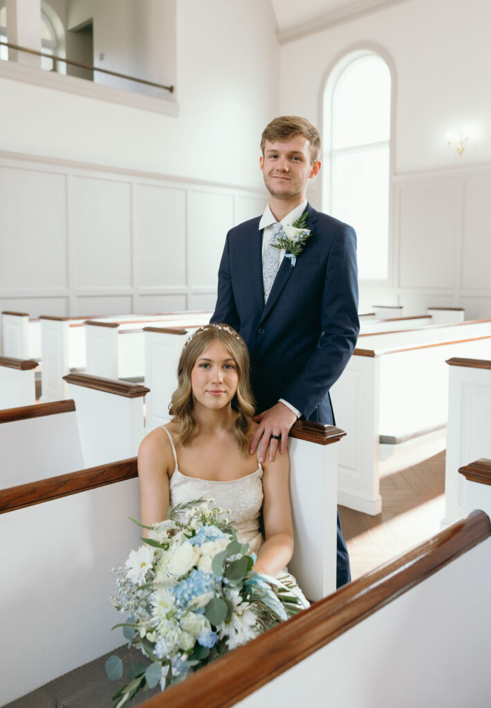 unique indoor wedding portraits