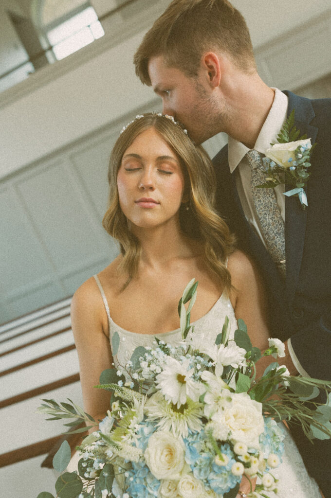 unique indoor wedding portraits