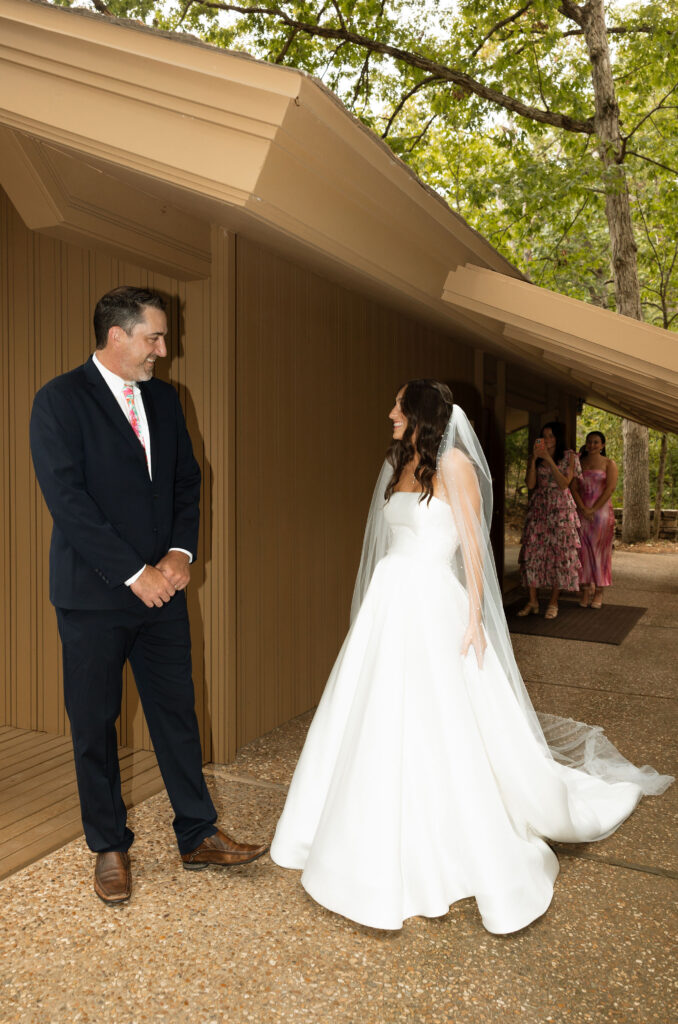 first look with dad wedding photos