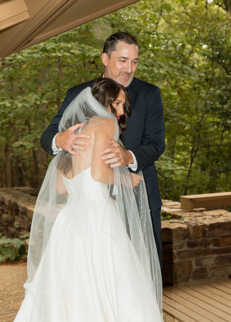 first look with dad wedding photos
