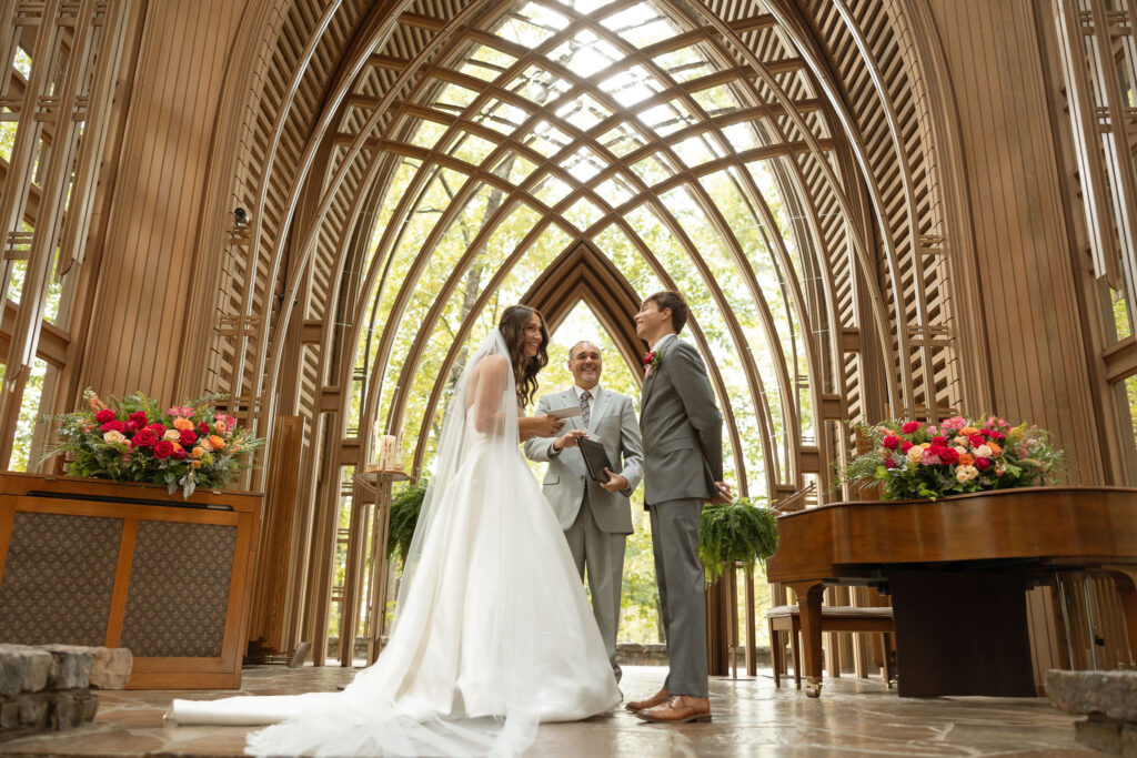 mildred b. cooper memorial chapel wedding ceremony photos