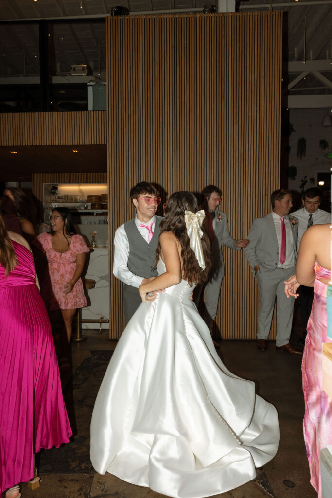 wedding guests dancing wedding photos flash reception photos